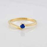 Anillo Solitario Curvo 1.7g / T6 Oro Amarillo 18K