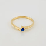 Anillo Solitario Curvo 1.7g / T6 Oro Amarillo 18K