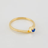 Anillo Solitario Curvo 1.7g / T6 Oro Amarillo 18K
