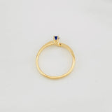 Anillo Solitario Curvo 1.7g / T6 Oro Amarillo 18K