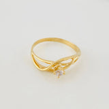 Anillo Lineas Curvas 1.6g / T6 1/2 Oro Amarillo 18K