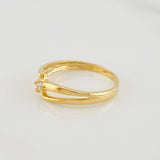 Anillo Lineas Curvas 1.65g / T6 Oro Amarillo 18K