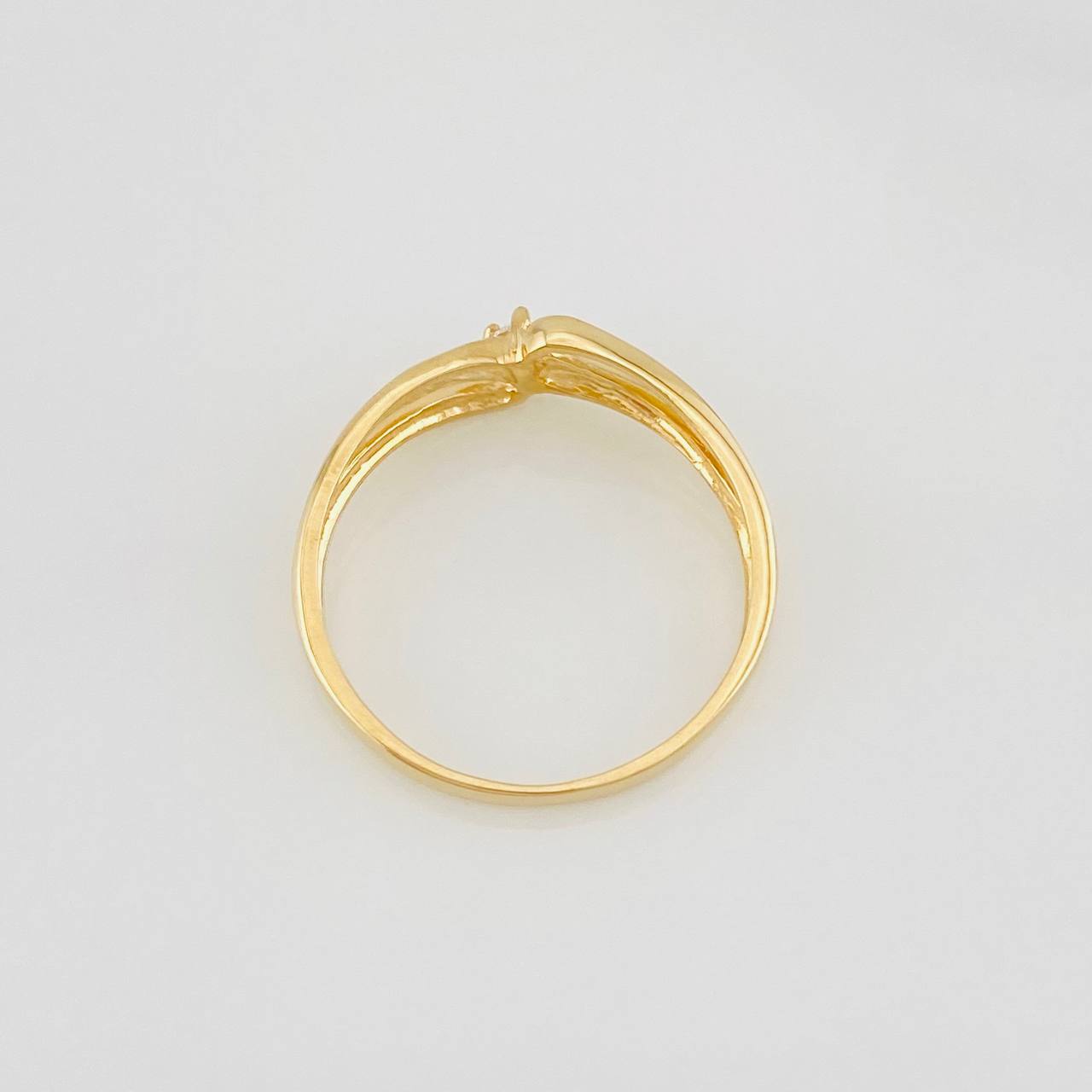 Anillo Lineas Curvas 1.65g / T6 Oro Amarillo 18K