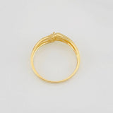 Anillo Lineas Curvas 1.65g / T6 Oro Amarillo 18K