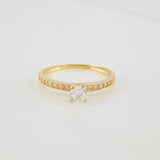 Anillo Solitario Churumbela 1.4g / T6 Oro Amarillo 18K