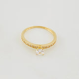 Anillo Solitario Churumbela 1.4g / T6 Oro Amarillo 18K