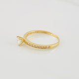 Anillo Solitario Churumbela 1.4g / T6 Oro Amarillo 18K