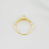Anillo Solitario Churumbela 1.4g / T6 Oro Amarillo 18K