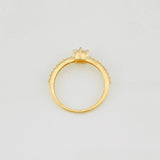 Anillo Solitario Cuadrado 1.8g / T6 1/4 Oro Amarillo 18K