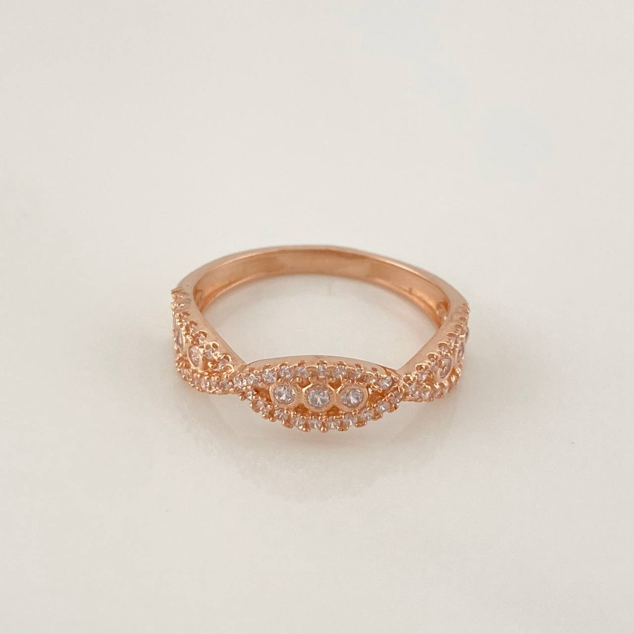 Anillo Olas 3g / T7 3/4 Oro Rosa 18K