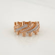 Anillo Eslabones Cubano 4.75g / T7 Tres Oros 18K