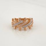 Anillo Eslabones Cubano 4.75g / T7 Tres Oros 18K