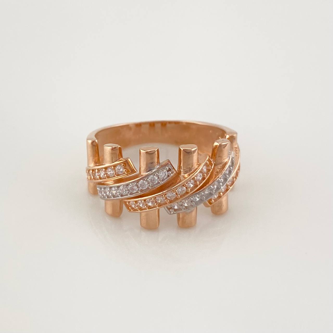 Anillo Eslabones Cubano 4.75g / T7 Tres Oros 18K