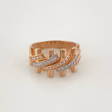 Anillo Eslabones Cubano 4.75g / T7 Tres Oros 18K