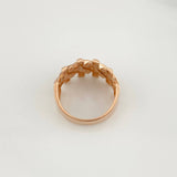 Anillo Eslabones Cubano 4.75g / T7 Tres Oros 18K