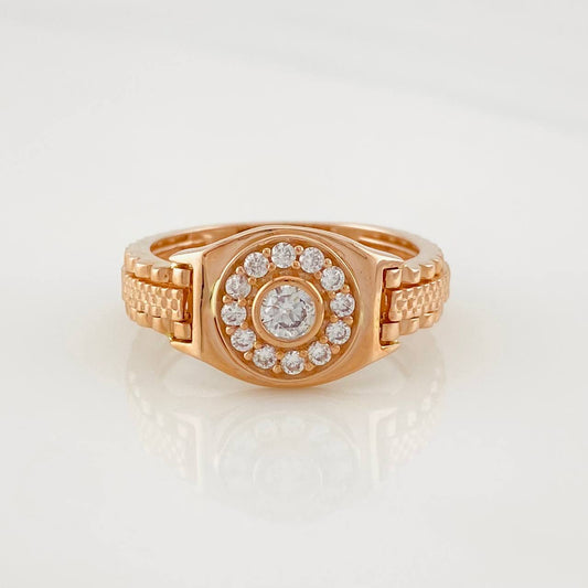 Anillo Marco Circular 6.9g / T10 3/4 Oro Rosa 18K