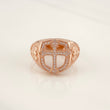 Anillo Sello Cruz 7.65g / T11 3/4 Oro Rosa 18K