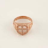 Anillo Sello Cruz 7.65g / T11 3/4 Oro Rosa 18K