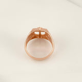 Anillo Sello Cruz 7.65g / T11 3/4 Oro Rosa 18K