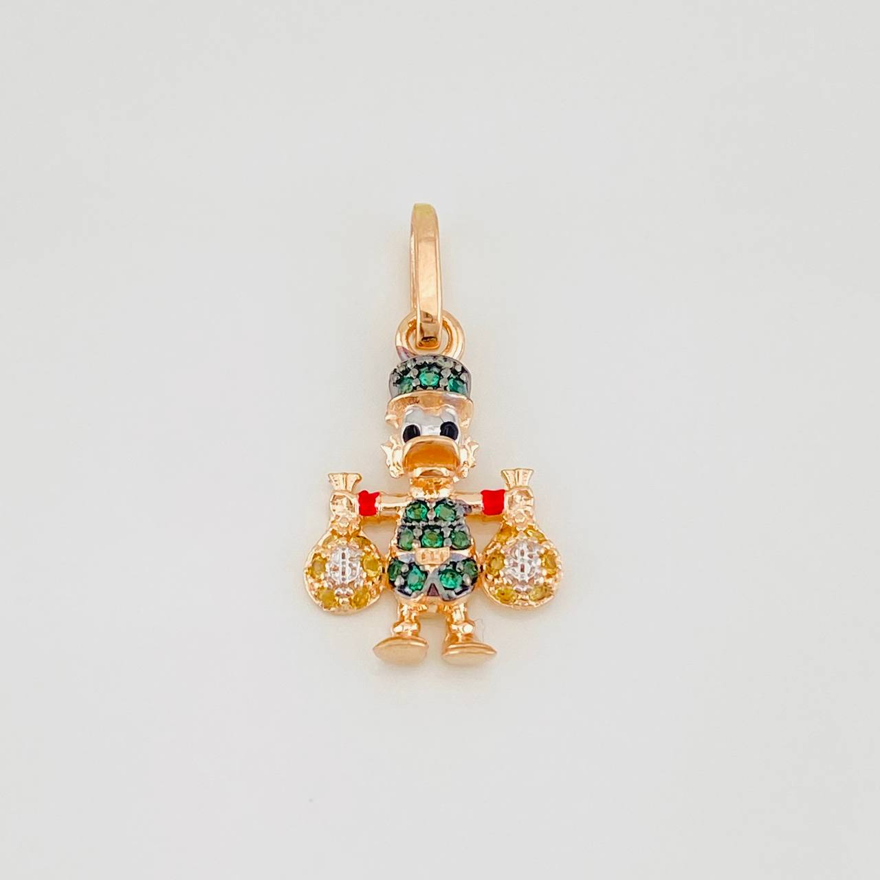 Dije Pato Bolsas de Dinero 1.65g / 2.2cm Tres Oros 18K