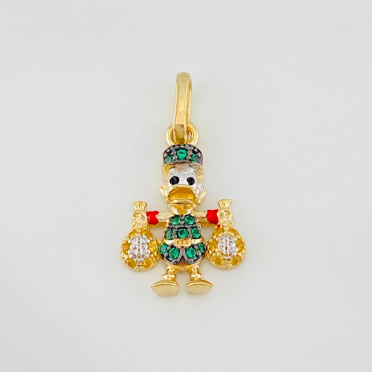 Dije Pato Bolsas de Dinero 1.75g / 2.2cm Tres Oros 18K
