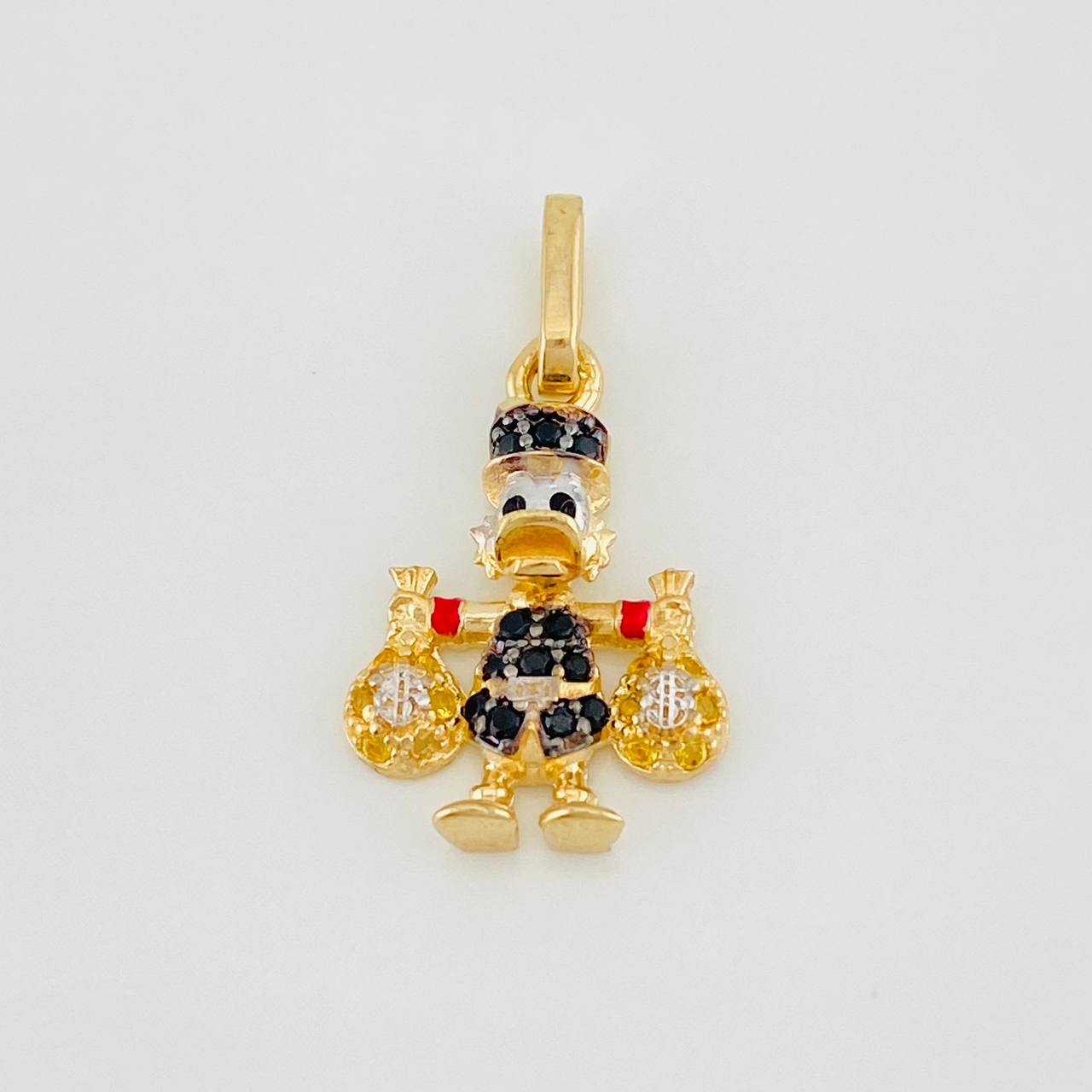 Dije Pato Bolsas de Dinero 1.65g / 2.2cm Tres Oros 18K