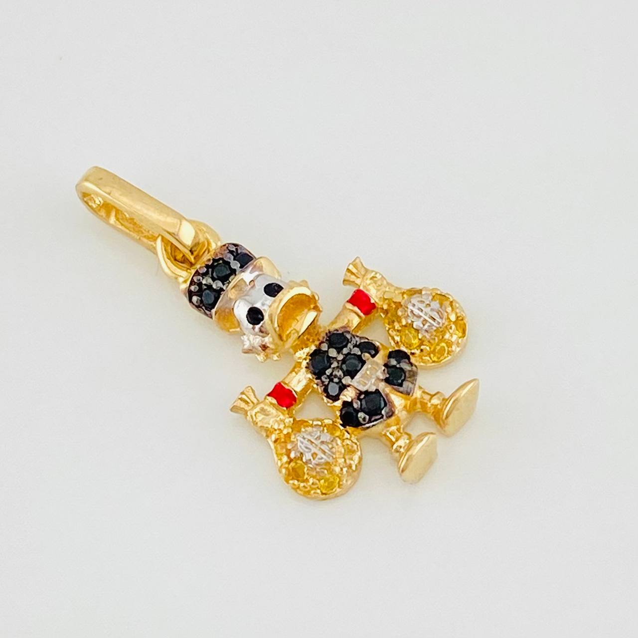 Dije Pato Bolsas de Dinero 1.65g / 2.2cm Tres Oros 18K