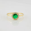 Anillo Halo Circulo 1.8g / T7 3/4 Oro Amarillo 18K