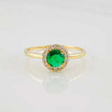 Anillo Halo Circulo 1.8g / T7 3/4 Oro Amarillo 18K