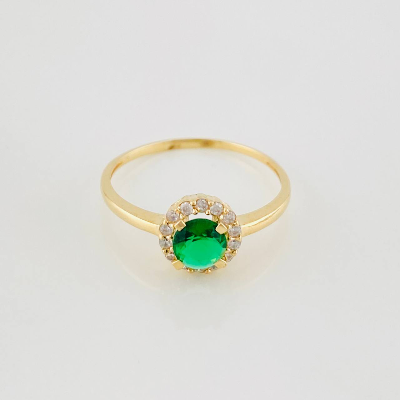 Anillo Halo Circulo 1.8g / T7 3/4 Oro Amarillo 18K