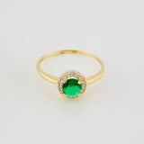 Anillo Halo Circulo 1.8g / T7 3/4 Oro Amarillo 18K