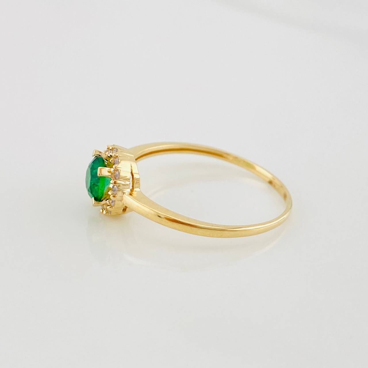 Anillo Halo Circulo 1.8g / T7 3/4 Oro Amarillo 18K