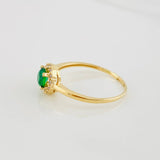 Anillo Halo Circulo 1.8g / T7 3/4 Oro Amarillo 18K