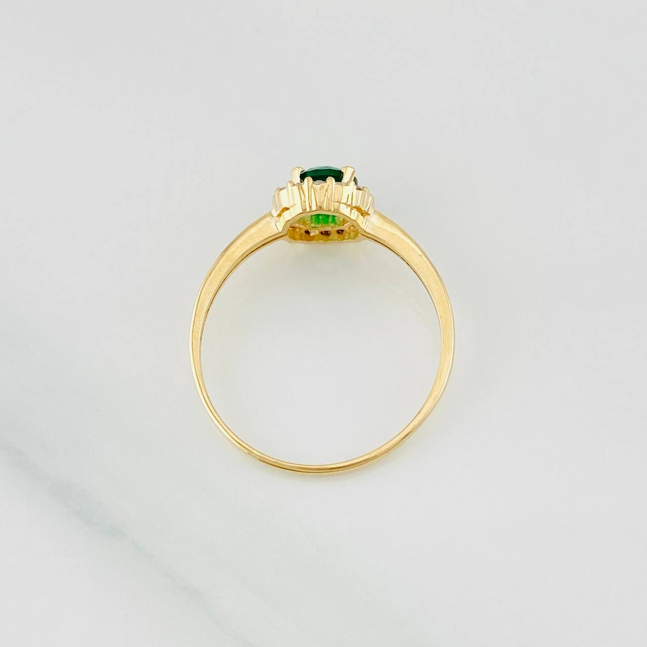 Anillo Halo Circulo 1.8g / T7 3/4 Oro Amarillo 18K