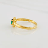Anillo Halo Flor 2.25g / T7 1/4 Oro Amarillo 18K
