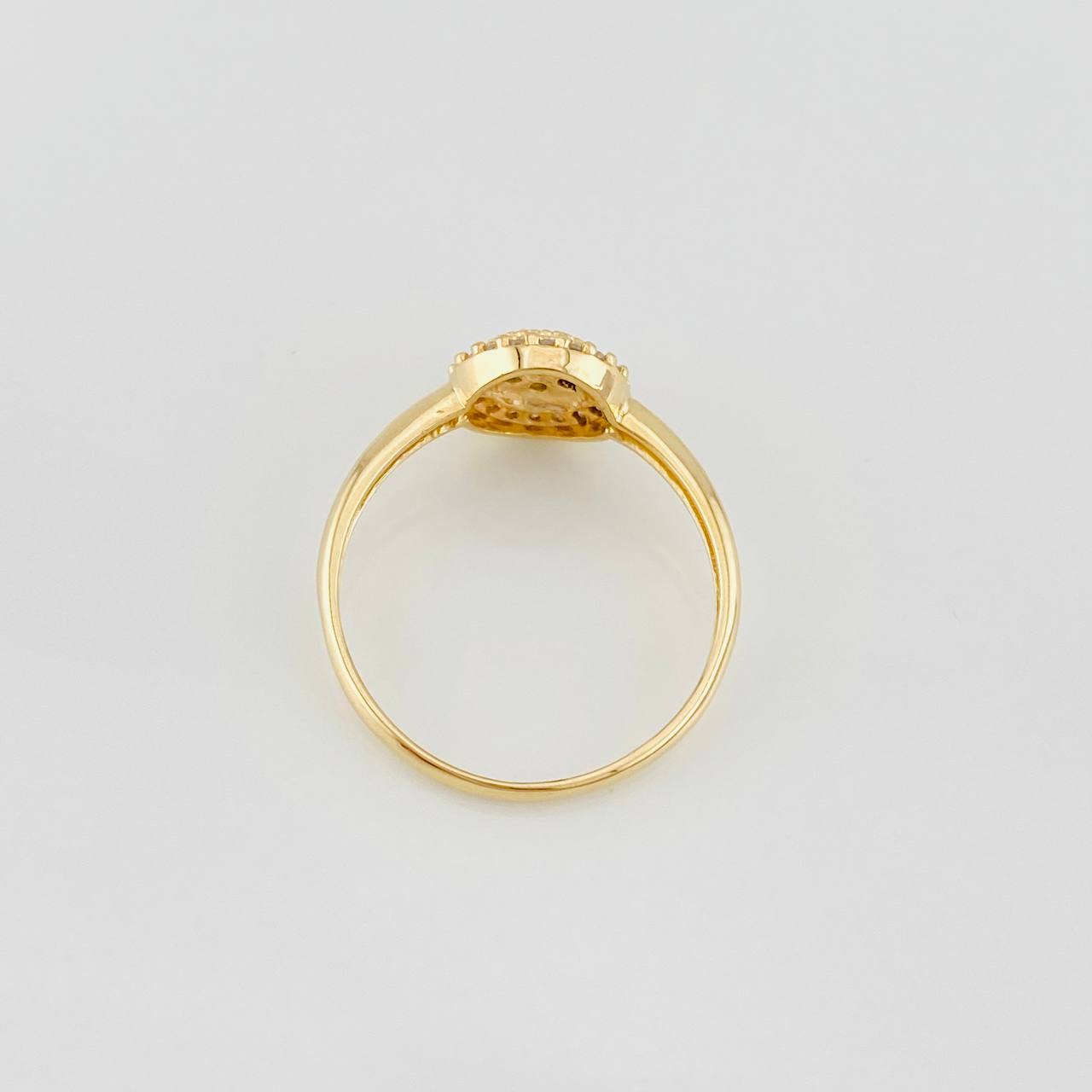 Anillo Halo Circulo 1.95g / T6 3/4 Oro Amarillo 18K