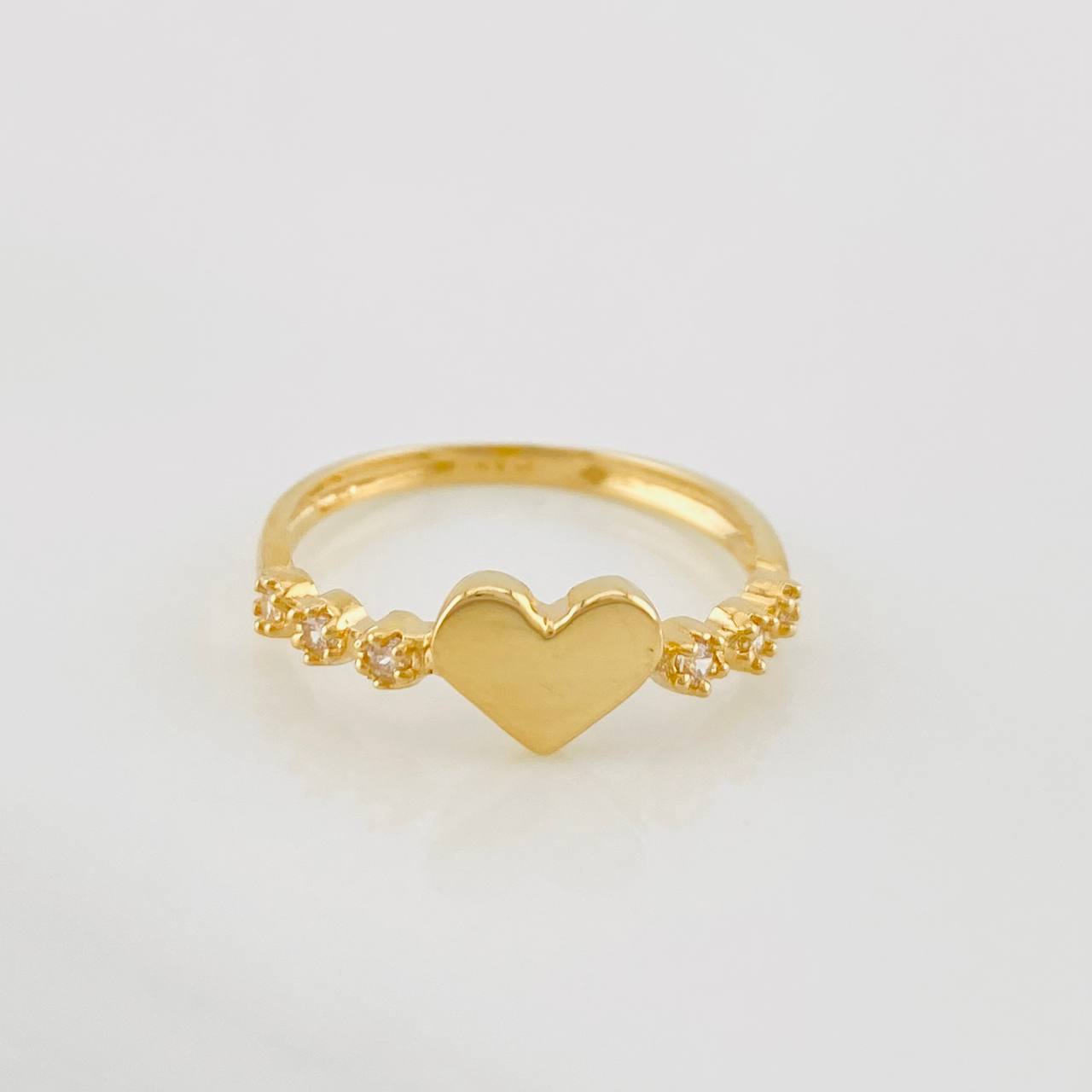 Anillo Corazon 1.5g / T5 1/2 Oro Amarillo 18K