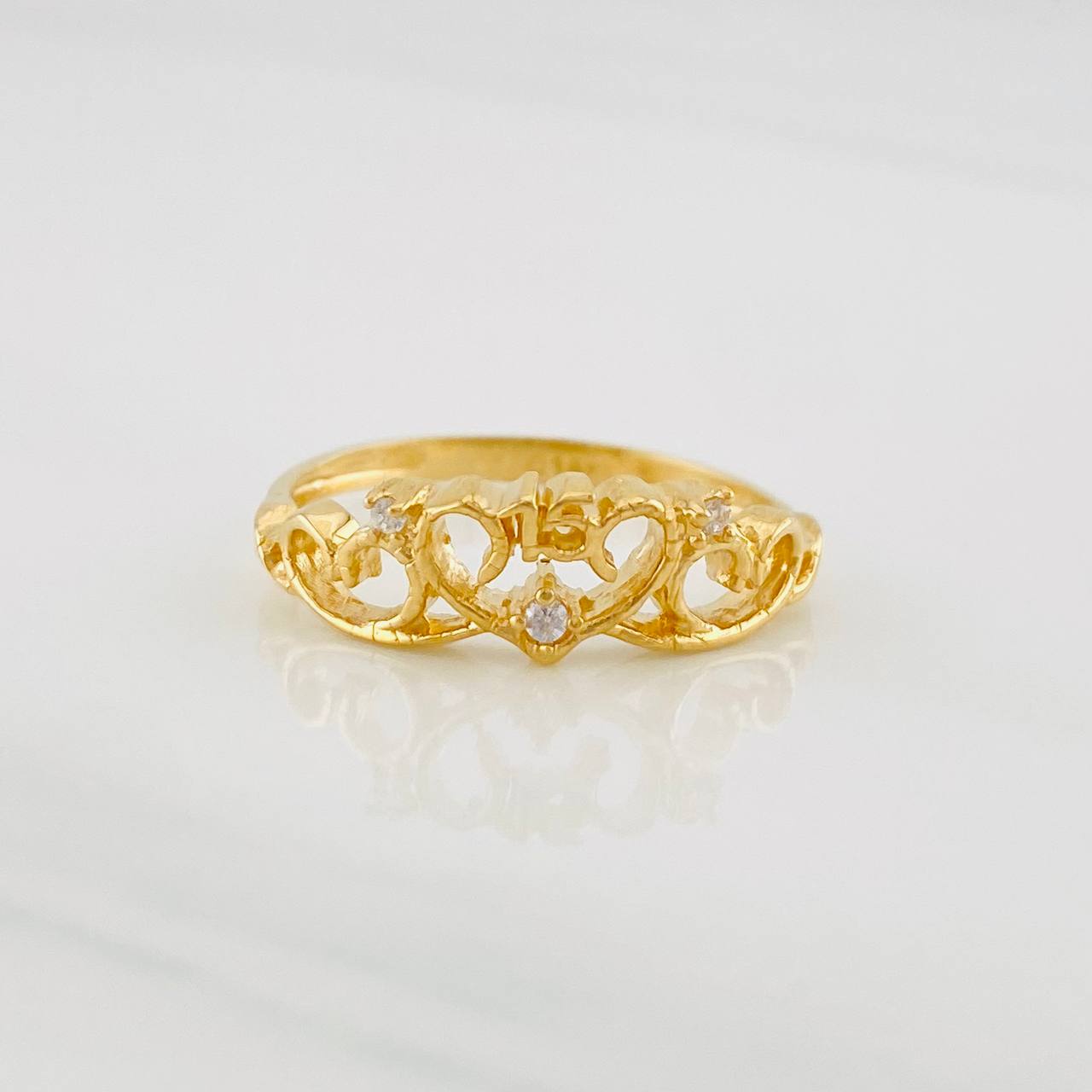 Anillo 15s 2.45g / T7 3/4 Oro Amarillo 18K