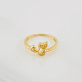 Anillo Gato 1.85g / T6 1/2 Oro Amarillo 18K