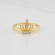 Anillo Corona 1.95g / T6 Dos Oros Amarillo Blanco 18K