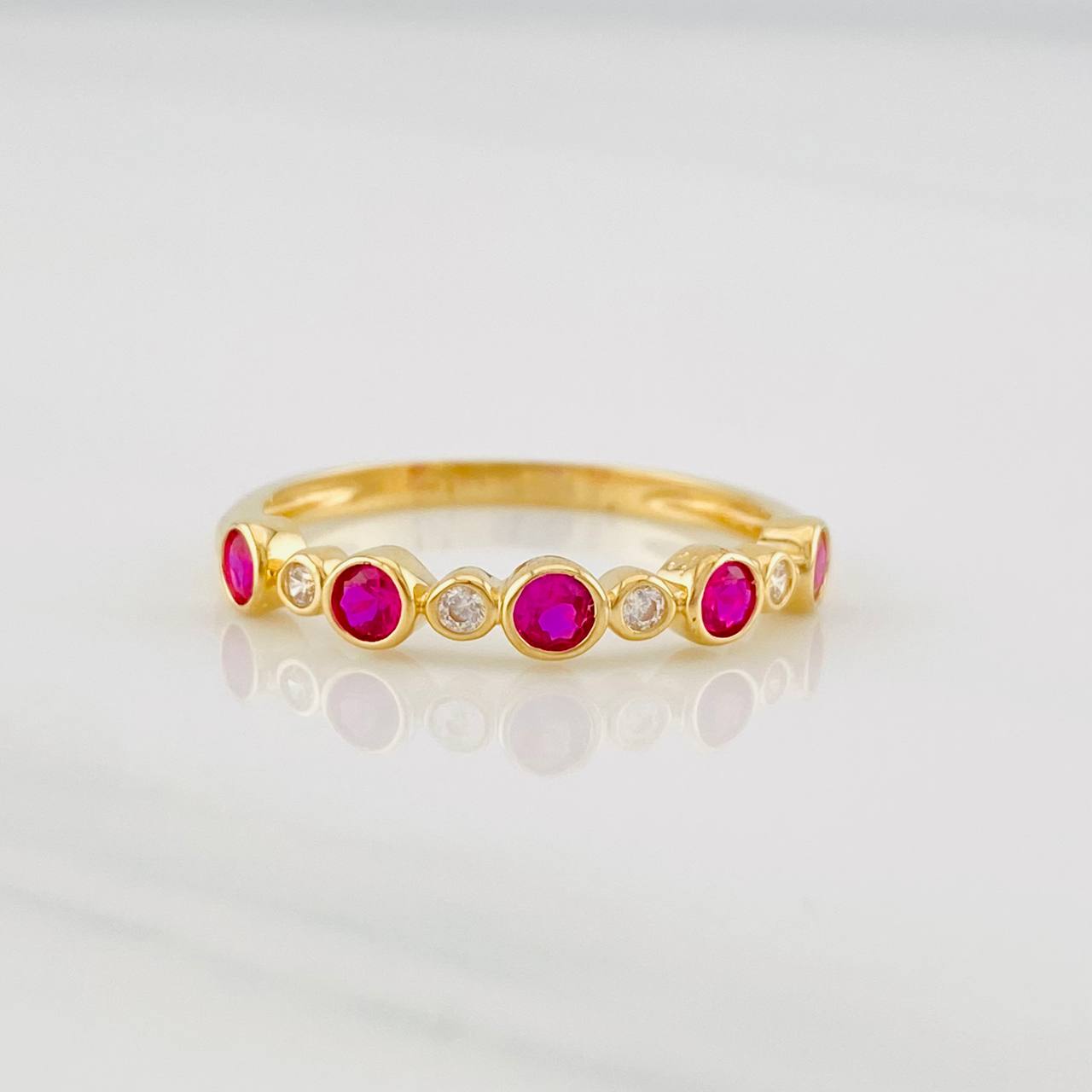 Anillo Churumbela Esferica 1.85g / T7 Oro Amarillo 18K