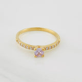 Anillo Solitario Churumbela 2.2g / T8 Oro Amarillo 18K