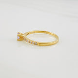 Anillo Solitario Churumbela 2.2g / T8 Oro Amarillo 18K