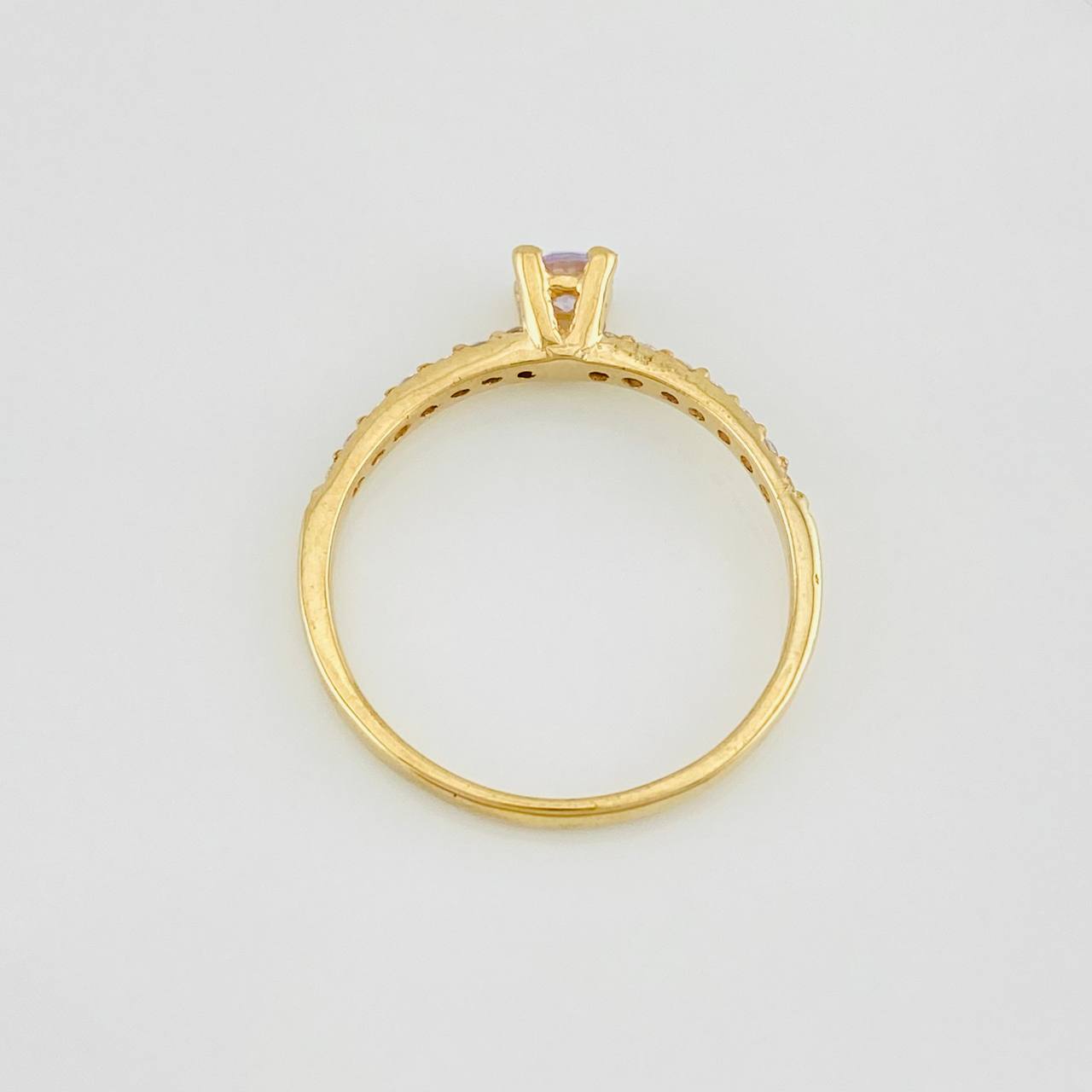 Anillo Solitario Churumbela 2.2g / T8 Oro Amarillo 18K