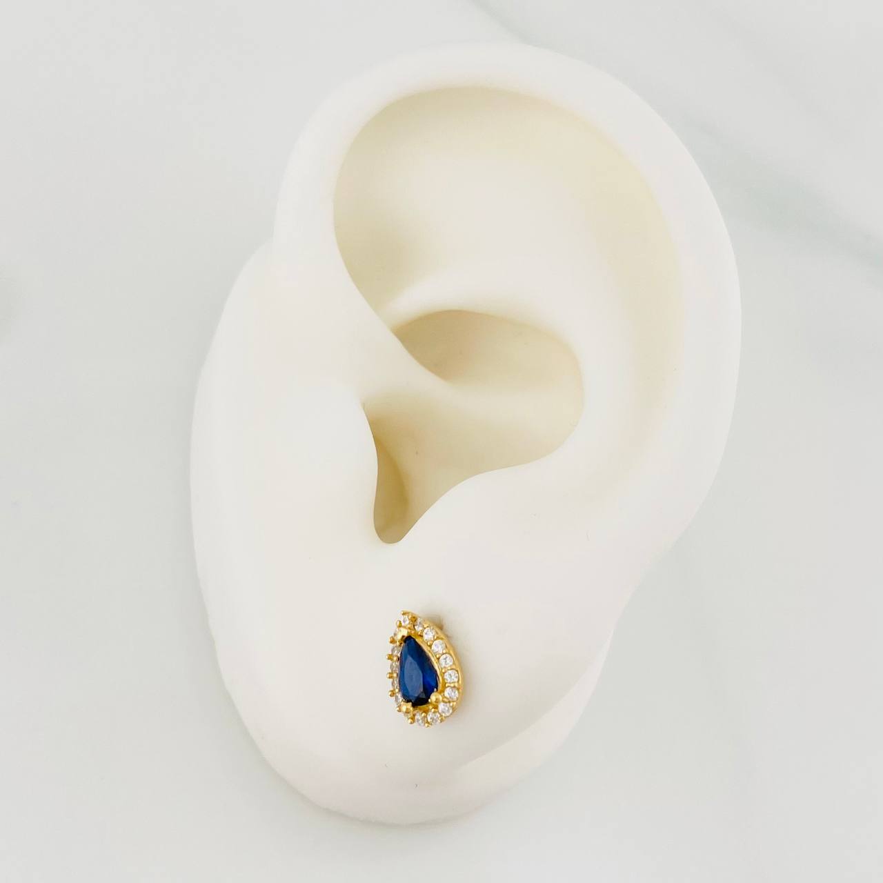 Topos Halo Gota 1.25g / 5.7mm Oro Amarillo 18K