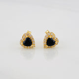 Topos Halo Corazón 1.7g / 6.7mm Oro Amarillo 18K