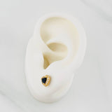 Topos Halo Corazón 1.7g / 6.7mm Oro Amarillo 18K