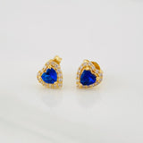 Topos Halo Corazón 1.65g / 6.7mm Oro Amarillo 18K