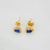 Topos Halo Corazón 1.65g / 6.7mm Oro Amarillo 18K