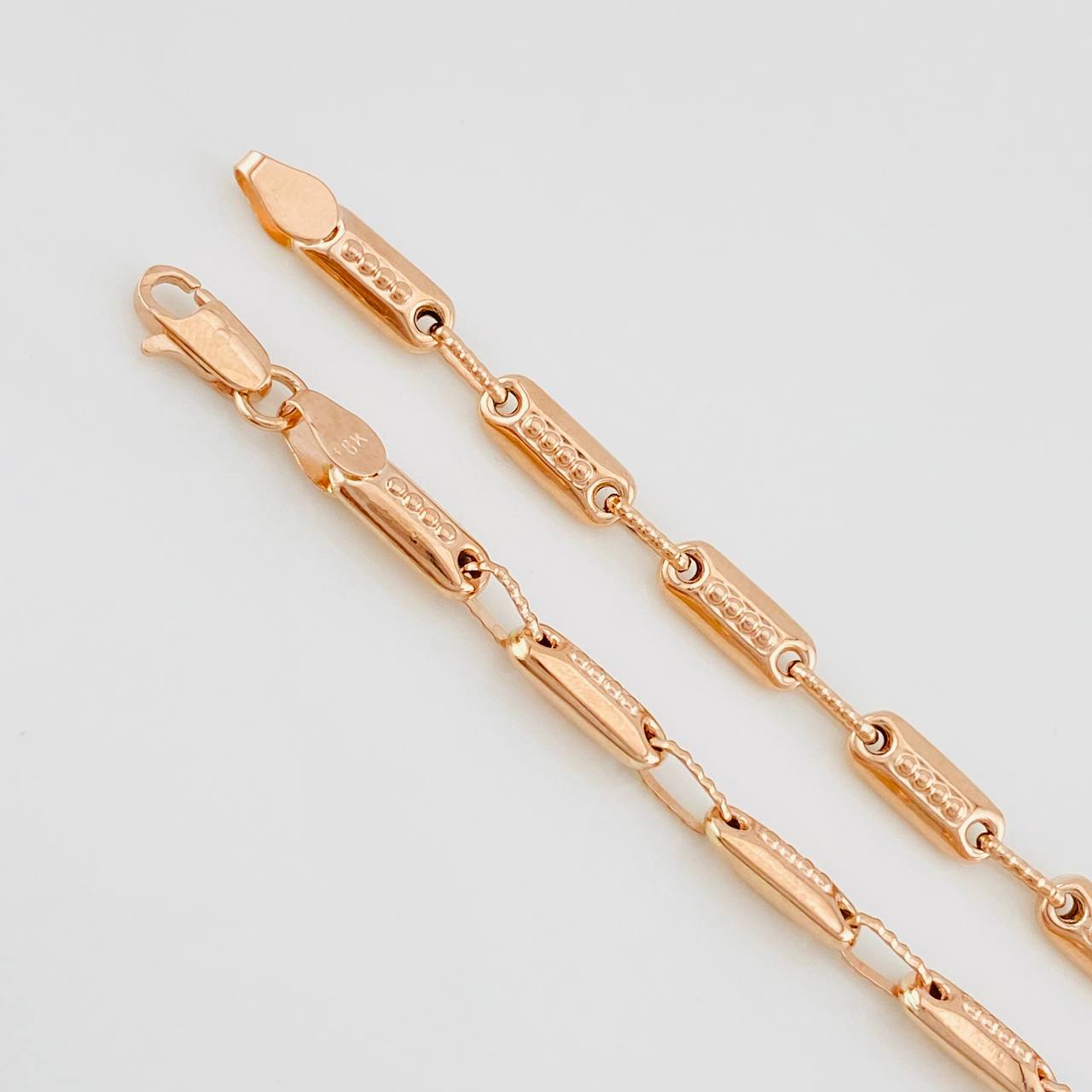 Pulso Rustico Cilindro 4.7g / 20.5cm / 3.95mm Oro Rosa 18K
